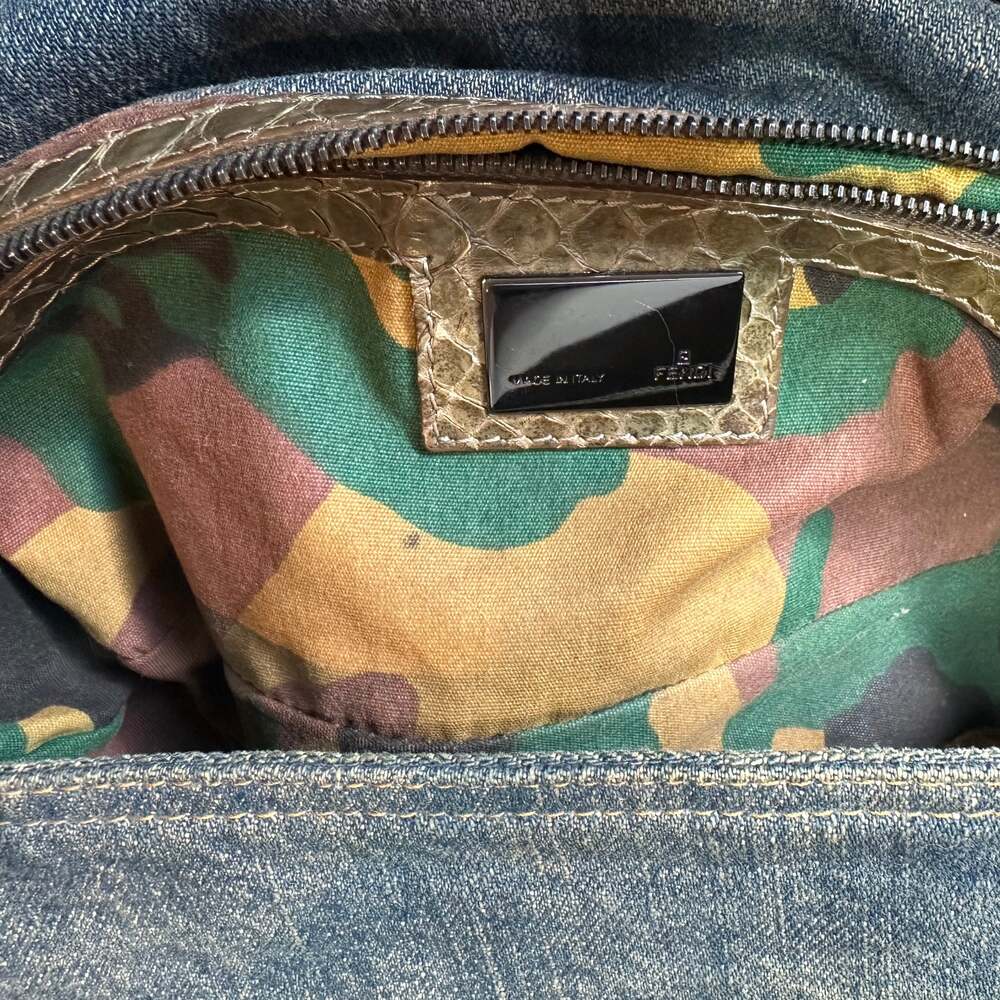 Fendi Denim Snakeskin Baguette - Picture 10 of 10